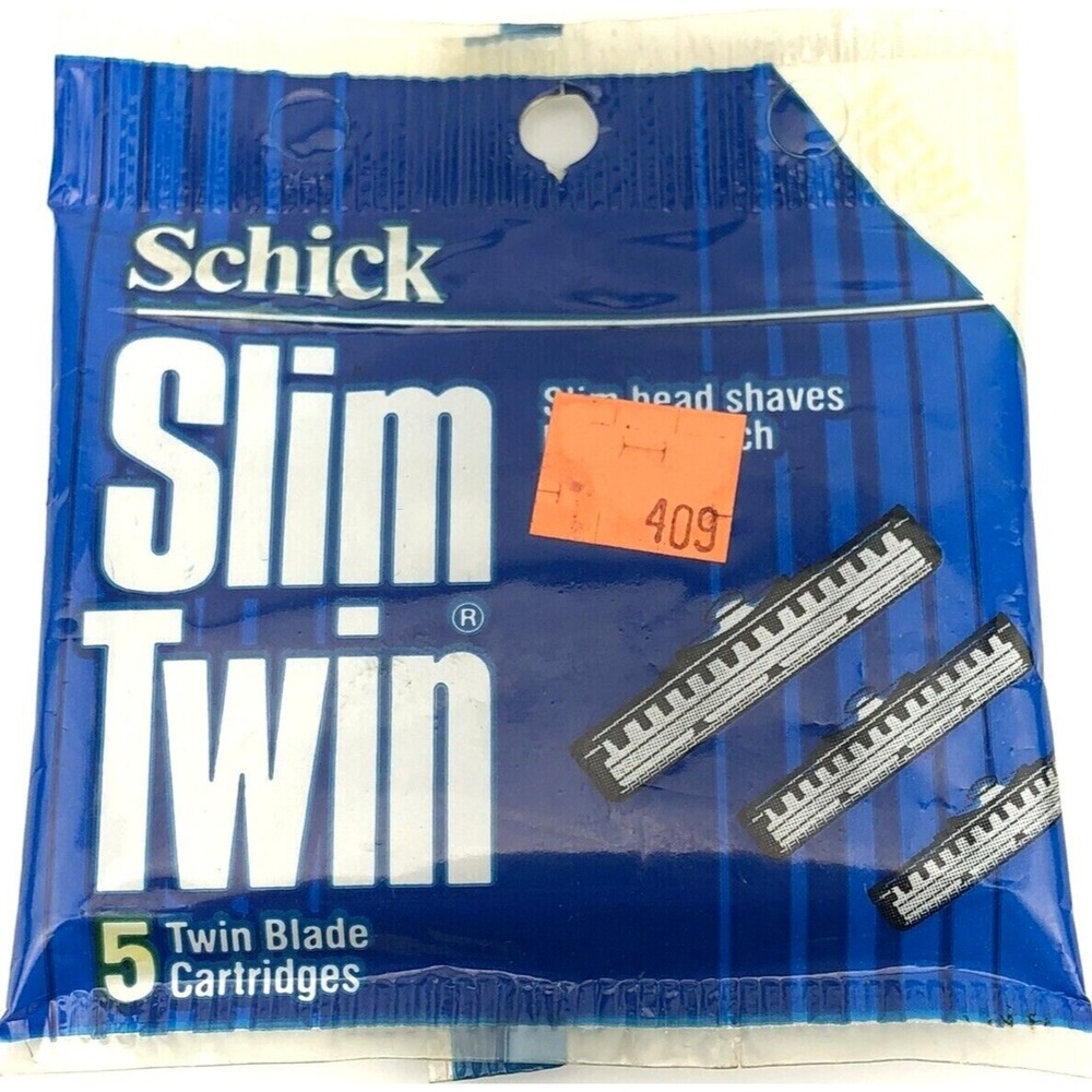 Vintage SCHICK Razors TWIN FEATURE SHAVING SYSTEM 5 Cartridges Comfort Strip NOS